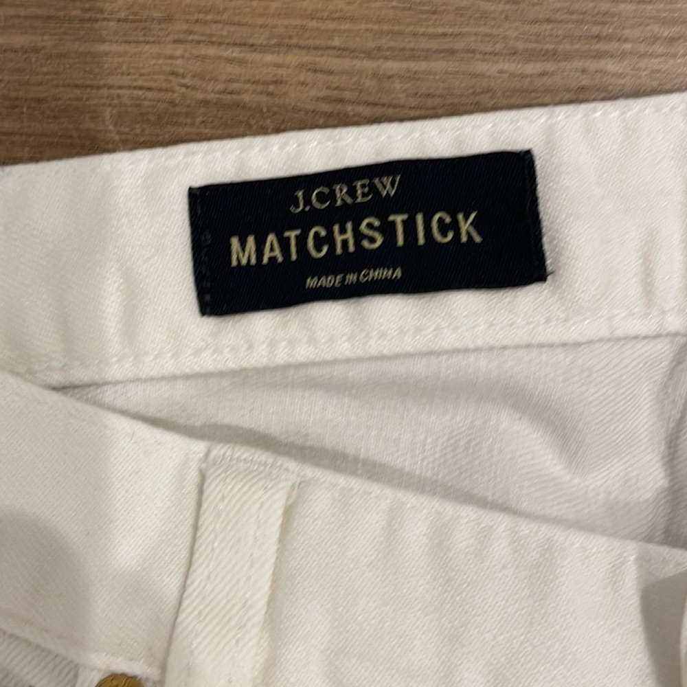J.Crew White Matchstick Denim Jeans Size 27S - Picture 3 of 8